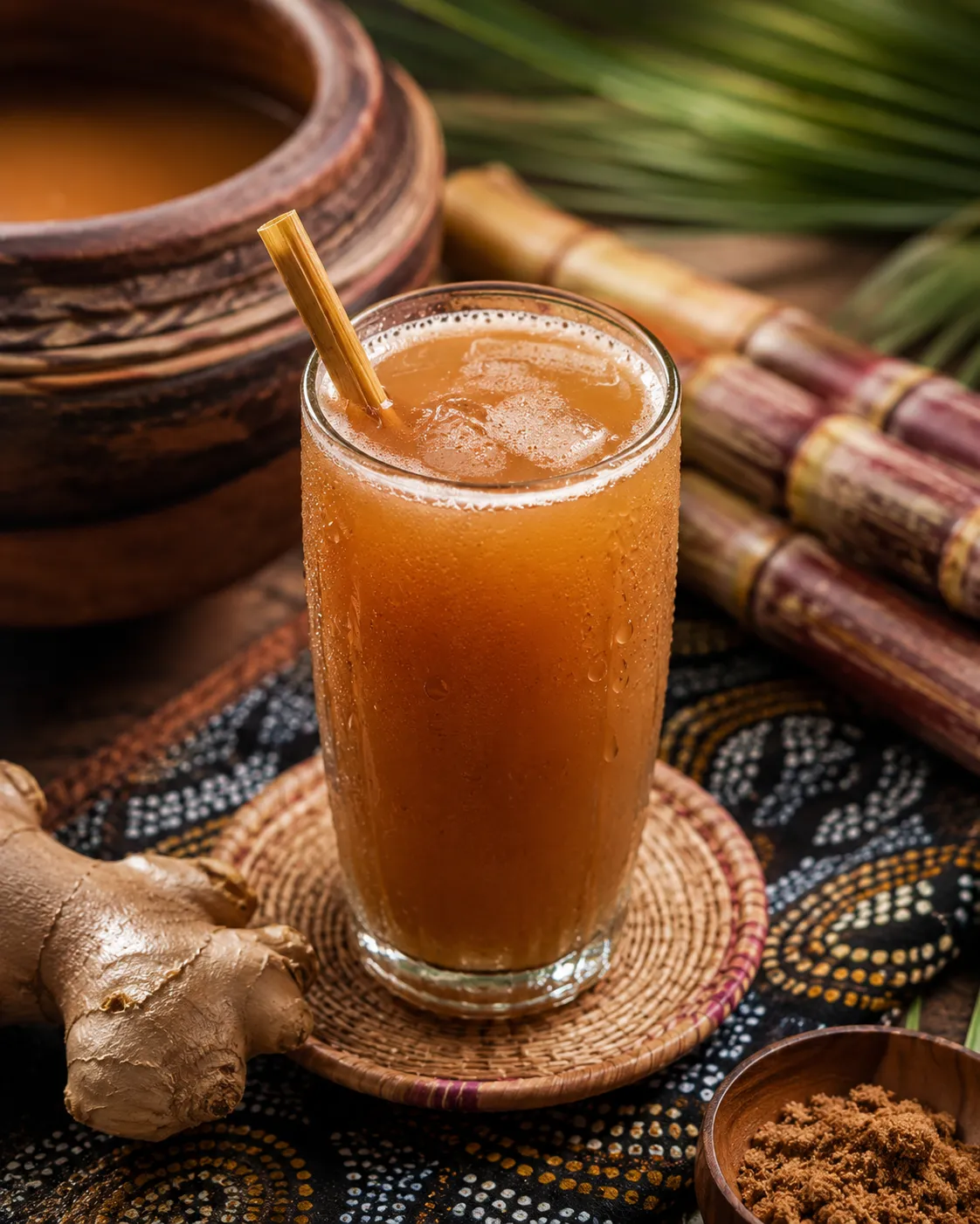 Jus de gingembre frais proposé au restaurant pâtisserie ESENGO à Brazzaville